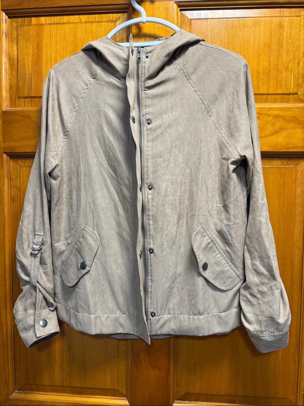 Staccato Taupe Utility Hooded Jacket